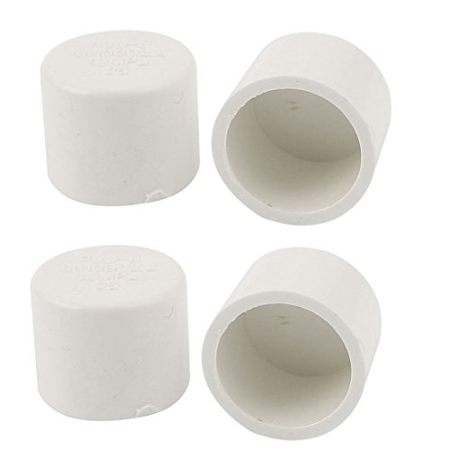 25mm Inner Dia Round Tube Pipe End Caps Leg Tips Cover 4pcs White