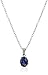 Amazon Collection Sterling Silver Created Blue Sapphire Pendant Necklace