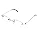 Rimless Reading Glasses Men & Women +1.5 (50-54 years), Mingus Metal Frame Eyewear Frameless Spectacle Vision Lens Unisex Type