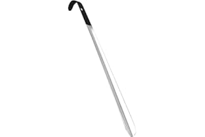 FOYTOKI Stainless Steel Shoehorn 41Cm Extra Long with Plastic Handle and Hanging Hole for Easy Storage and