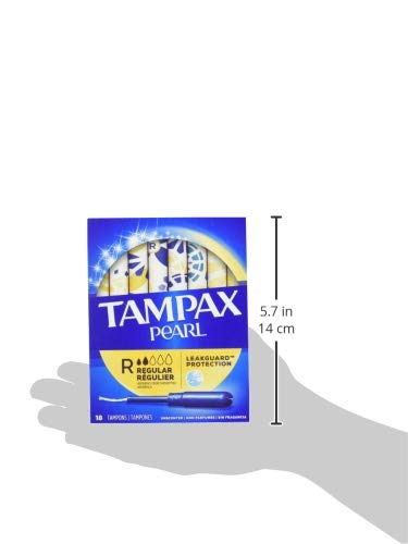 Tampax Pearl Plastic Tampons, Regular Absorbency, Unscented, 18 Count, Blue, 18 Count (Pack of 1) - Image 4