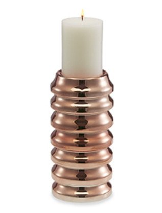 Deco Glow DFA5546 Candle Holder, Rose Gold Ceramic SML