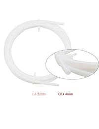 EAONE   Tubo de teflón PTFE (4 piezas, 2 piezas de 1 metro y 2 piezas de 2 metros) con 6 piezas PC4 M6 de montaje rápido + 6 piezas PC4 M10 de montaje rápido para impresora 3D de 0.069 in de filamento (0.079 in de diámetro y 0.157 in de diámetro interior)