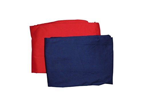 Baby Doll Bedding Solid Two-Tone Mini Crib/ Port-a-Crib Sheet Set, Navy/Red