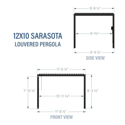 Backyard Discovery Sarasota 12x10 Louvered Pergola Review: Adjustable Steel Roof image 20
