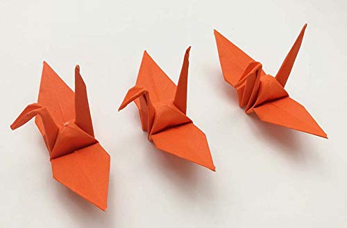 Amazoncom 500 Origami Crane Orange 3 Inch Origami Paper