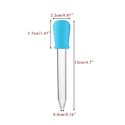 FJSM 8 pcs Liquid Droppers Silicone Plastic Clear Liquid Medicine Dropper Pipette for Kids Liquid Candy Droppers 5ml Pipette Plastic for Baby Toddler Kids Candy Medicine Water