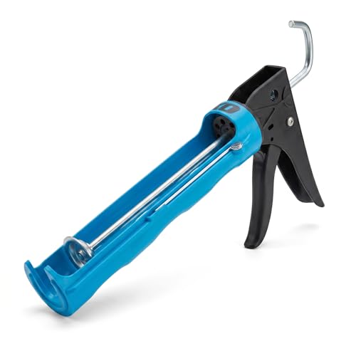 OX Drip Free Caulk Gun 10 oz - 12:1 Thrust Ratio - Lightweight with Spout Cutte…