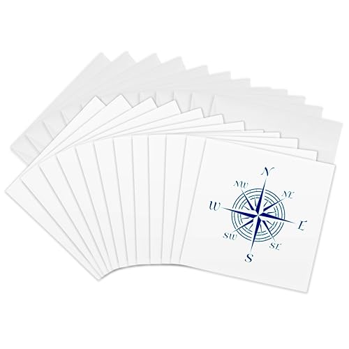 3dRose Greeting Cards - A classic compass rose nautical design for any who love…