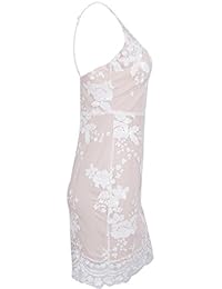 Glamaker Vestido de mujer con cuello en V, sin espalda, corto, lentejuelas