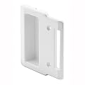 CRL White Plastic Andersen Sliding Screen Door Inside Pull With 2-1/8" Screw Holes.