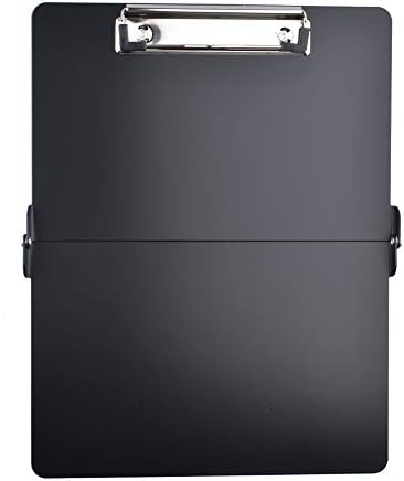 YOMNEE Foldover Clipboard Full Size Clipboard Lightweight Aluminum Construction (Black)