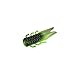 Lindy Watsit Grub Bodies - Black/Chartreuse Green - 1 3/4 in