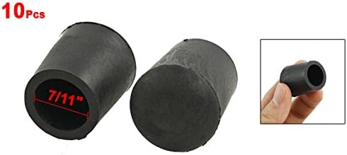 10 Pcs Furniture 16mm Inner Diameter Foot Covers Protectors Black