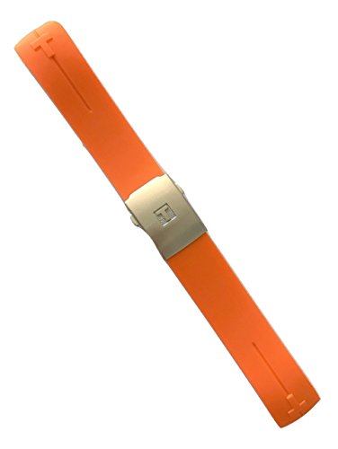 Tissot T-Touch II Expert Orange Rubber Strap w/Steel Buckle [Check for T013420 or T047420 from The Back of Watch]