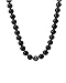 Crystal Hematite 10mm Black Beads Balls Hip Hop Long Macrame Necklace 27