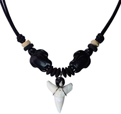 exoticdream Sea Turtle Shark Tooth Necklace Handmade Hawaiian Style Beach Boy Men