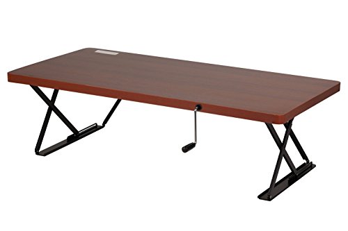 Halter Manual Adjustable Height Table Top Sit / Stand Desk (Cherry)