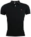 Polo Ralph Lauren Mens Custom Fit Mesh Polo Shirt - L - Black