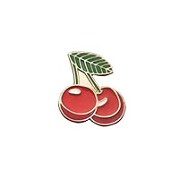 GloryMM Fashion Cartoon Mini Fruit Brooch Enamel Pin Brooches Denim Jackets Lapel Badge Button Pin,Cherry