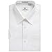 Ampaco Men's Regular Fit Short Sleeve Easy Care Solid White Dress Shirt