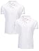 French Toast Girl's 2 Pack Uniform Short Sleeve Polo Shirts, White, Large (10/12)