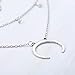 Victray Boho Layered Necklaces Moon Coin Beach Pendant Necklace Chains Fashion Jewelry for Women and Girls(Pack of 2)