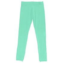 French Toast Toddler Girls' Lace Trim Legging, Palawan Aqua, 3T