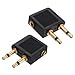 Ketofa 2x Golden Plated Airline Airplane Flight Adapter