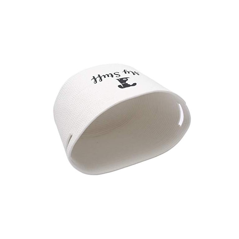 Brabtod Cesta de juguete redonda de algodón para perro con asas, cesta