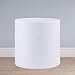 Indoor Round Modern Fiberglass Resin Planter Pot with Drainage Hole and Plug, 10 inch, Matte White, 96-G-1-L