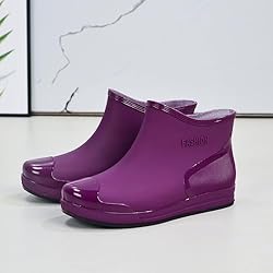 Women's Fashion Rain Boots Warm Water Proof Rubber