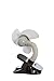 Dreambaby Portable Clip-on Baby Stroller Fan - with Soft Foam Fins - Perfect for Strollers, Cribs, Wheelchairs, Beach, Camping & Pool - Silver/Black - Model T02