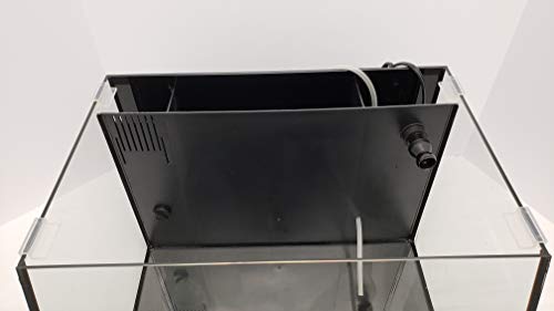 Lifegard Aquatics Full-View 7 Gallon Aquarium with LED Light, Heater, Net, Algae Magnet & Built-in Back Filter with Pump