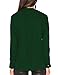 Dohia Women's Casual V Neck Chiffon Blouses Long Sleeve Loose Tops Shirt C2613 (L, DarkGreen)