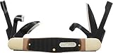 Old Timer 24OT Splinter Carvin' 6in Traditional Folding Whittling Knife with 1.5in Detail Blade and Sawcut Handle for Outdoor, Hunting, Camping and EDC, Standard Packaging