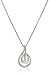 Amazon Collection Sterling Silver Diamond Accent 3 Stone Drop Pendant Necklace, 18