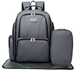 Diaper Bag Backpack - Best for Baby Care Items, Multi-Function Waterproof Diaper Backpack - Bonus Stroller Straps, Changing Pad and Insulated Pockets