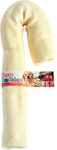 Pet Factory Happy Howlidays Beefhide Candy Cane 2pk 10"