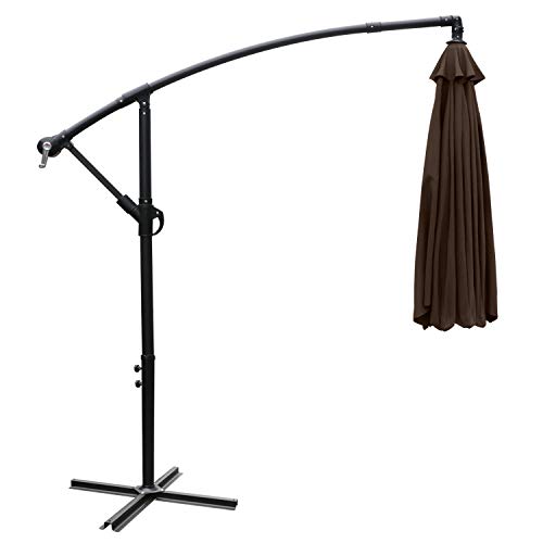 ABCCANOPY 270cm Sonnenschirm,Marktschirm Gartenschirm Terrassenschirm,Gestell Stahl,Braun – Bild 7