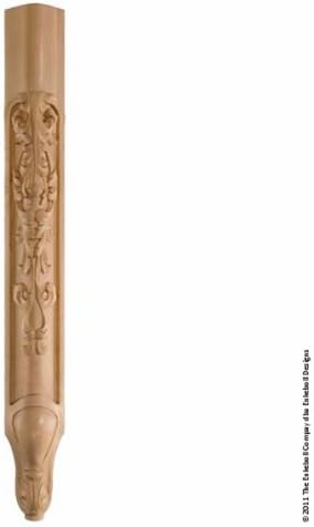 36"H x 3"W x 3"D Post End with Leg Hearst Chatham Large, White Oak