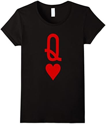 Womens Queen of Hearts T-Shirt XL Black