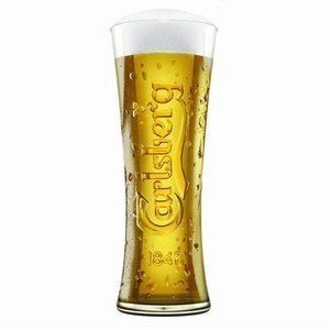 Carlsberg Biergläser, 568 ml, 2 Stück inklusive 2 Bierdeckel