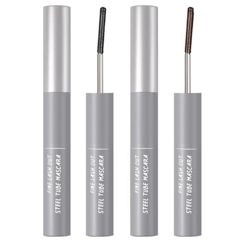 Yasovigi Washable Metal Mascara,Extra Slim Bendable Brush Mascara, Super Voluming Curling Lash Looking,Waterproof Eye Makeup Gift Set for Women, Black