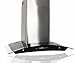 AKDY Wall Mount Range Hood –30” Stainless-Steel Hood Fan for Kitchen – 3-Speed Professional Quiet Motor – Premium Touch Control Panel – Minimalist Design – Baffle Filter & LED Lamp – Tempered Glass