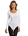 Danskin Women's Long-Sleeve Leotard, White, X-Large