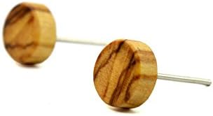 Olive earrings, wooden earrings, stud earrings, post earrings, men stud earrings