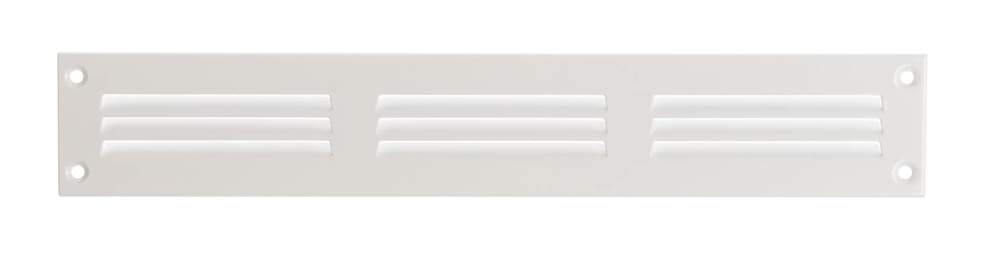 Steinberg14 White 300x50mm Metal Air Vent Cover with Insect Mesh - 12x2 inch Ventilation Grille - Air Vent Register for Walls and Ceilings - Ventilation Cover for Outdoor and Indoor — image 1