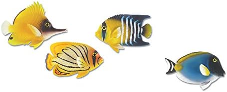 Osiris Trading Set Of 4 Tropical Fish Ornaments Fridge Magnets