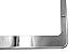 Tokept Polish Silver Stainless Steel License Plate Frame with 2 Holes(Pack of 2)